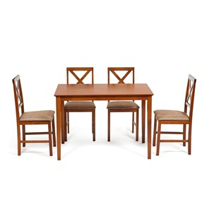Обеденный комплект Хадсон (стол + 4 стула) id 13831 Espresso арт.13831 в Улан-Удэ